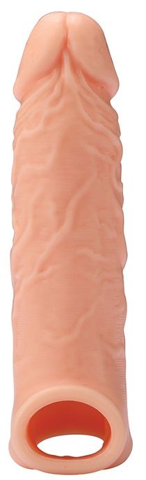 Телесная насадка EXTENDER WITH BALL STRAP 6.5 - 17 см. - Dream Toys - в Балашихе купить с доставкой