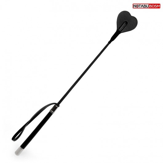 Черный стек с наконечником-сердечком - 54 см. - Notabu - купить с доставкой в Балашихе