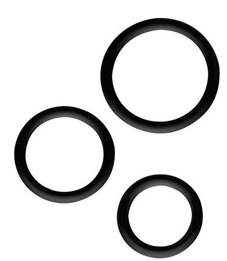 Набор из 3 эрекционных колец SILICONE COCKRINGS - Dream Toys - в Балашихе купить с доставкой