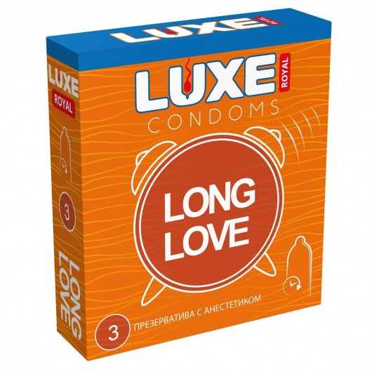 Презервативы с продлевающим эффектом LUXE Royal Long Love - 3 шт. - Luxe - купить с доставкой в Балашихе