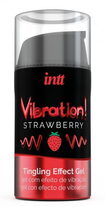 Жидкий интимный гель с эффектом вибрации Vibration! Strawberry - 15 мл. - INTT - купить с доставкой в Балашихе