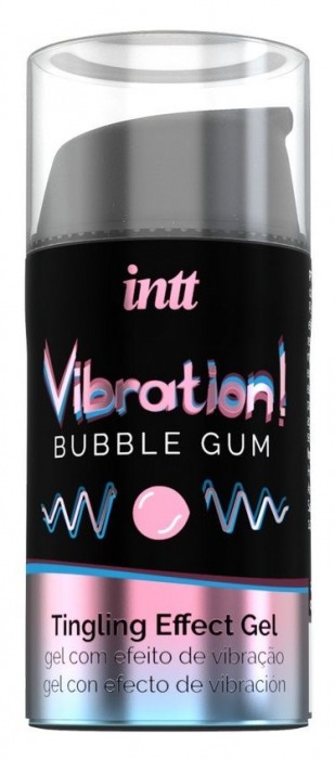 Жидкий интимный гель с эффектом вибрации Vibration! Bubble Gum - 15 мл. - INTT - купить с доставкой в Балашихе
