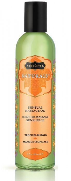 Массажное масло Naturals Tropical Mango с ароматом манго - 236 мл. - Kama Sutra - купить с доставкой в Балашихе