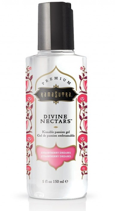 Гель-лубрикант на водной основе Divine Nectars Strawberry Dream с ароматом клубники - 150 мл. - Kama Sutra - купить с доставкой в Балашихе