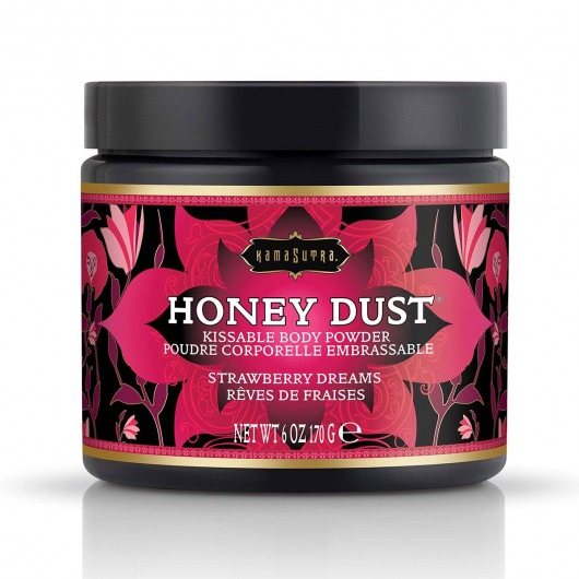 Пудра для тела Honey Dust Body Powder с ароматом клубники - 170 гр. - Kama Sutra - купить с доставкой в Балашихе