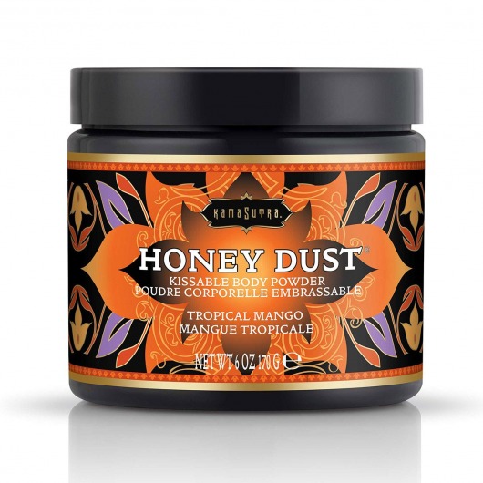 Пудра для тела Honey Dust Body Powder с ароматом манго - 170 гр. - Kama Sutra - купить с доставкой в Балашихе