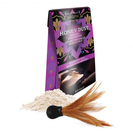 Пудра для тела Honey Dust Body Powder с ароматом малины - 28 гр. - Kama Sutra - купить с доставкой в Балашихе
