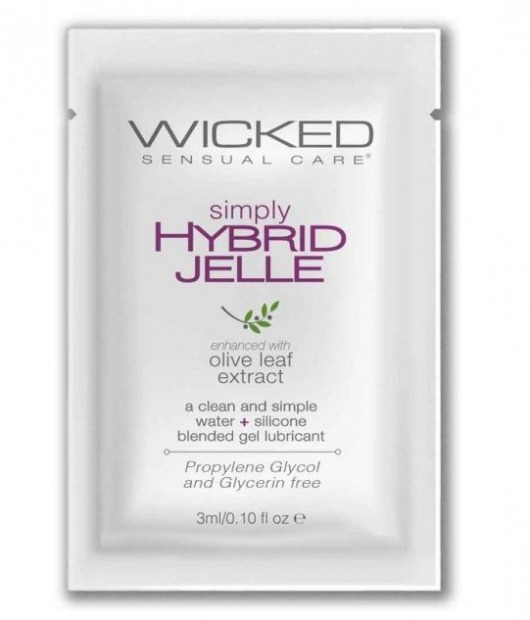 Гель-лубрикант на водно-силиконовой основе Simply Hybrid Jelle - 3 мл. - Wicked - купить с доставкой в Балашихе