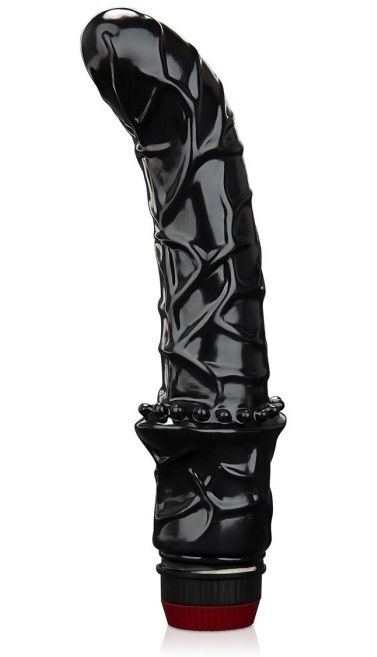 Черный вибромассажер простаты 6  Premium Prostate Massager - BlueLine - в Балашихе купить с доставкой