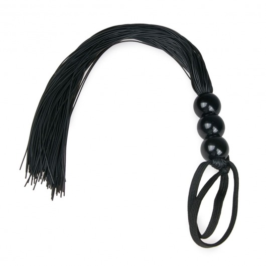 Черная силиконовая плеть Silicone Whip - 32 см. - Easy toys - купить с доставкой в Балашихе