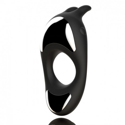 Черное эрекционное кольцо с двумя моторами Zeus Dual Vibe Cock Ring - FeelzToys - в Балашихе купить с доставкой