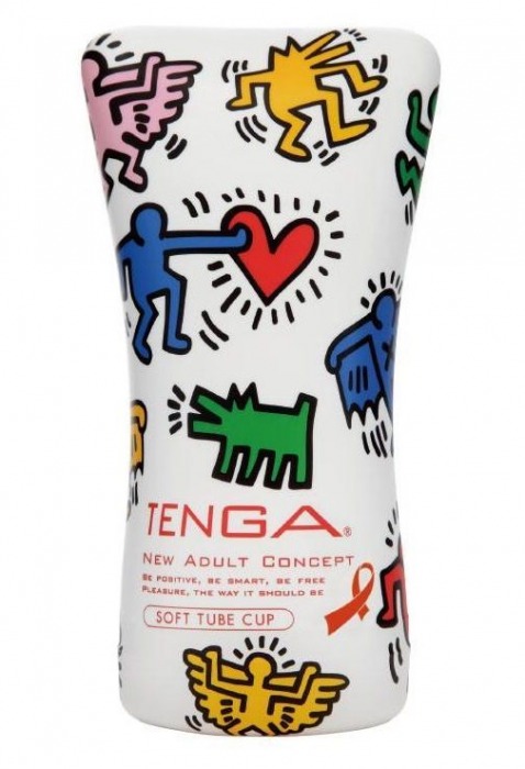 Мастурбатор-туба Keith Haring Soft Tube CUP - Tenga - в Балашихе купить с доставкой