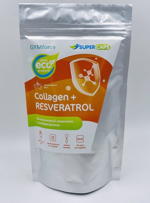 Натуральный коллаген с ресвератролом GYMforce Collagen+ - 150 гр. - SuperCaps - купить с доставкой в Балашихе