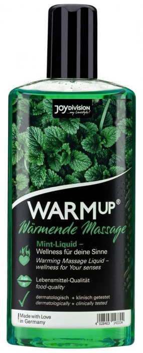 Массажное масло WARMup Mint с ароматом мяты - 150 мл. - Joy Division - купить с доставкой в Балашихе