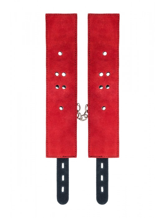 Красно-черные оковы на ноги из кожи - ToyFa - купить с доставкой в Балашихе