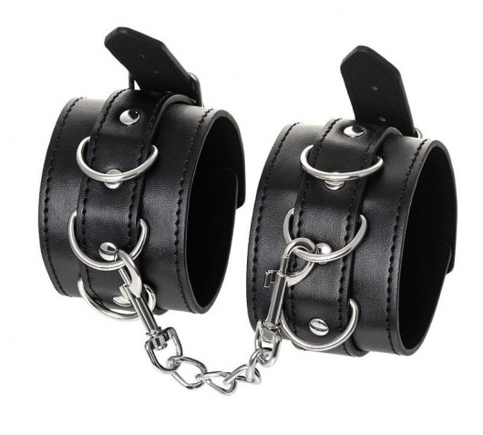 Черные оковы Anonymo из искусственной кожи - ToyFa - купить с доставкой в Балашихе