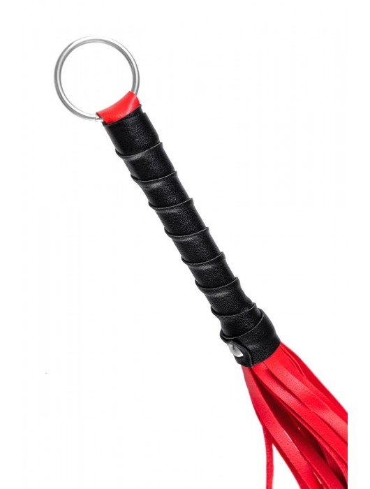 Красно-черный флоггер Anonymo - 28 см. - ToyFa - купить с доставкой в Балашихе