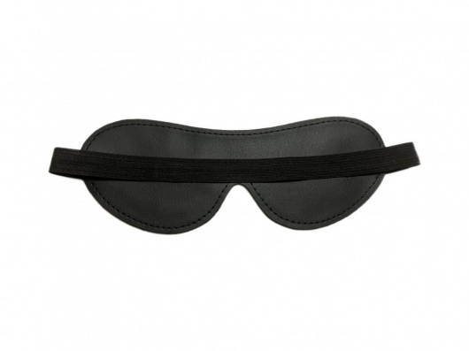 Черная лаковая маска на глаза из эко-кожи - БДСМ Арсенал - купить с доставкой в Балашихе