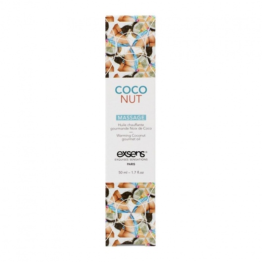 Разогревающее массажное масло с ароматом кокоса Gourmet Coconut - 50 мл. - Exsens - купить с доставкой в Балашихе