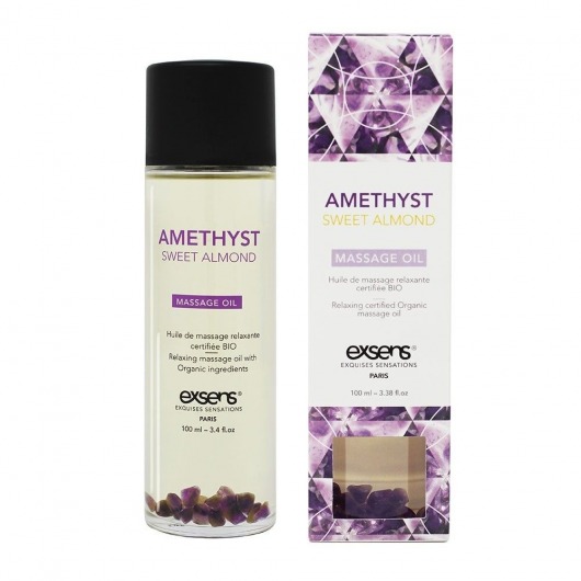 Органическое массажное масло AMETHYST SWEET ALMOND - 100 мл. - Exsens - купить с доставкой в Балашихе