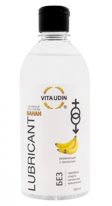 Интимный гель-смазка на водной основе VITA UDIN с ароматом банана - 500 мл. - VITA UDIN - купить с доставкой в Балашихе