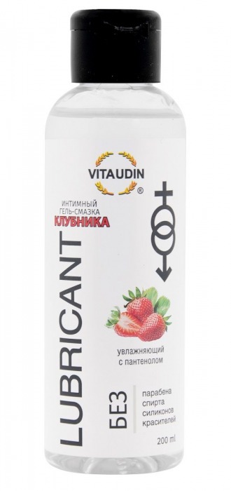 Интимный гель-смазка на водной основе VITA UDIN с ароматом клубники - 200 мл. - VITA UDIN - купить с доставкой в Балашихе