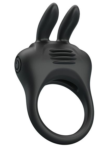 Черное эрекционное кольцо с вибрацией Davion - Baile - в Балашихе купить с доставкой