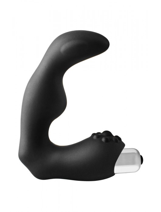 Черный вибромассажер простаты FantASStic Vibrating Prostate Massager - 11,3 см. - Dream Toys - в Балашихе купить с доставкой
