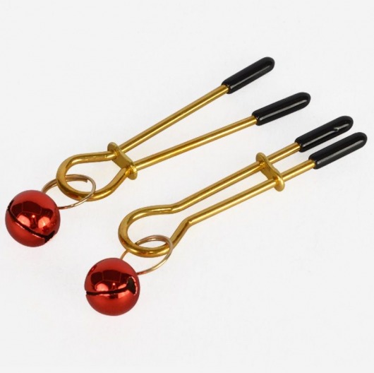 Золотистые зажимы с колокольчиками Gold - Sitabella - купить с доставкой в Балашихе