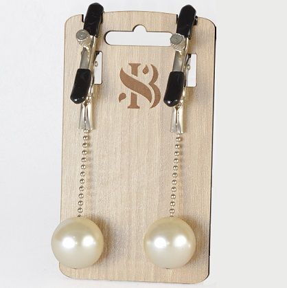 Зажимы на соски с бусинами под жемчуг Pearl - Sitabella - купить с доставкой в Балашихе