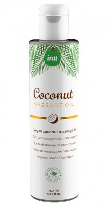 Массажное масло Vegan Coconut - 150 мл. - INTT - купить с доставкой в Балашихе