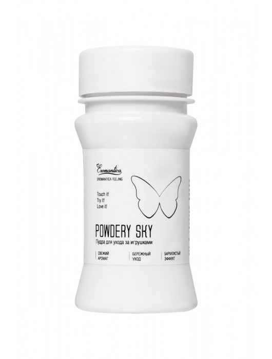 Пудра для ухода за игрушками Powdery Sky с ароматом мяты - 40 гр. - Eromantica - купить с доставкой в Балашихе