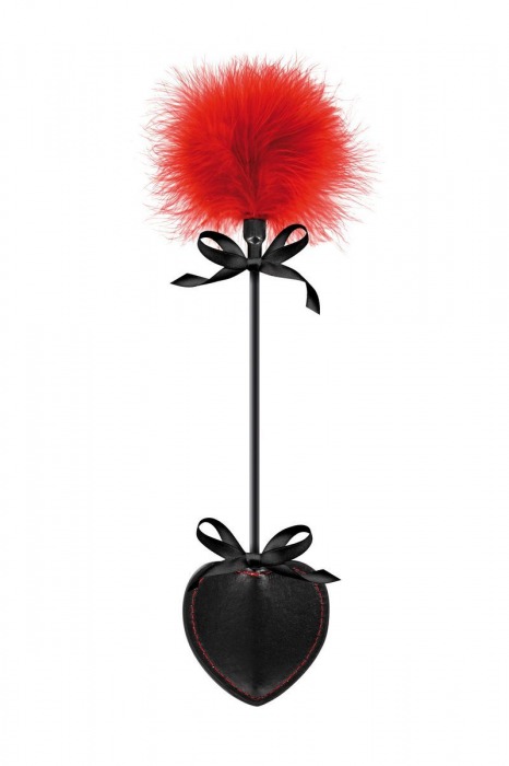 Стек с пуховкой Sweet Caress Feather Whip - 44 см. - Sweet Caress - купить с доставкой в Балашихе