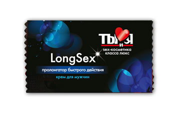Пролонгирующий крем LongSex в одноразовой упаковке - 1,5 гр. - Биоритм - купить с доставкой в Балашихе