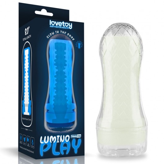 Светящийся в темноте мастурбатор Lumino Play Masturbator Ribbed - Lovetoy - в Балашихе купить с доставкой