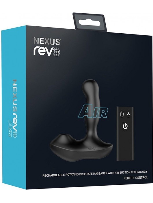 Черный вибратор-ротатор для стимуляции простаты Nexus Revo Air - Nexus Range - в Балашихе купить с доставкой