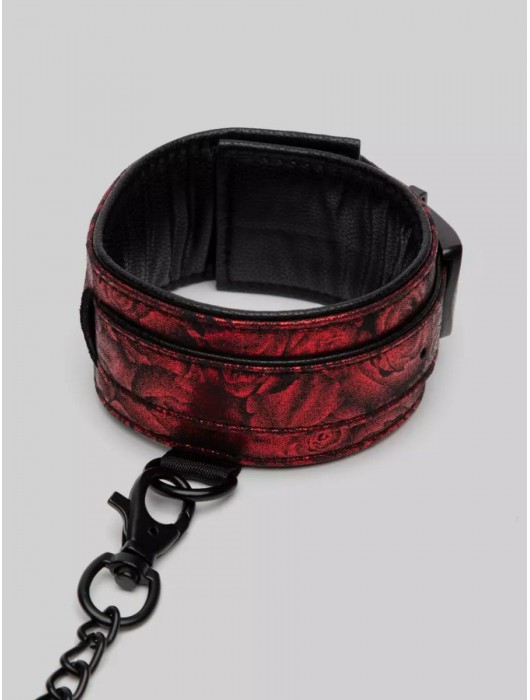 Красно-черные оковы Reversible Faux Leather Ankle Cuffs - Fifty Shades of Grey - купить с доставкой в Балашихе