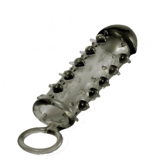 Дымчатая стимулирующая насадка с закрытой головкой SAMURAI PENIS SLEEVE BLACK - 14,5 см. - NMC - в Балашихе купить с доставкой