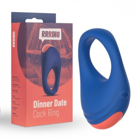 Синее эрекционное кольцо RRRING Dinner Date Cock Ring - FeelzToys - в Балашихе купить с доставкой