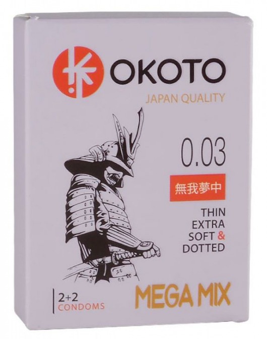 Набор из 4 презервативов OKOTO MegaMIX - Sitabella - купить с доставкой в Балашихе