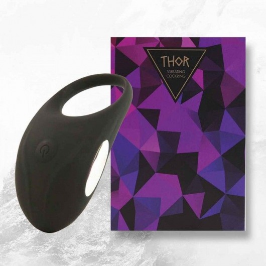 Черное эрекционное виброкольцо Thor Cockring - FeelzToys - в Балашихе купить с доставкой