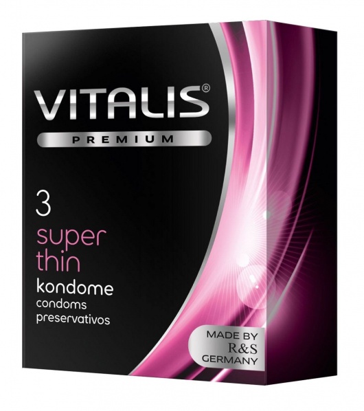 Ультратонкие презервативы VITALIS PREMIUM super thin - 3 шт. - Vitalis - купить с доставкой в Балашихе
