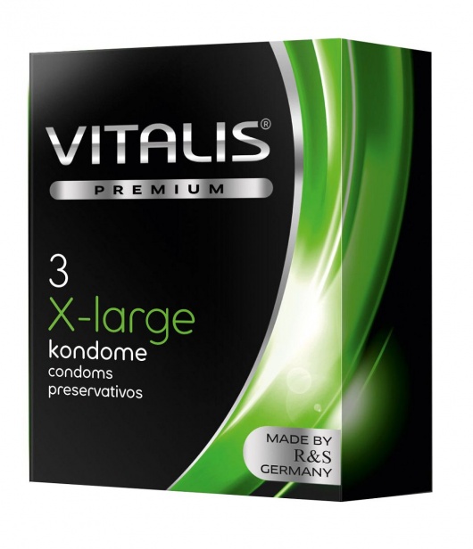 Презервативы увеличенного размера VITALIS PREMIUM x-large - 3 шт. - Vitalis - купить с доставкой в Балашихе