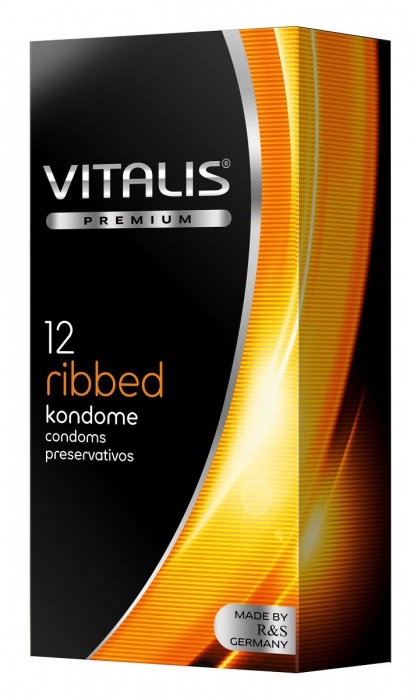 Ребристые презервативы VITALIS PREMIUM ribbed - 12 шт. - Vitalis - купить с доставкой в Балашихе