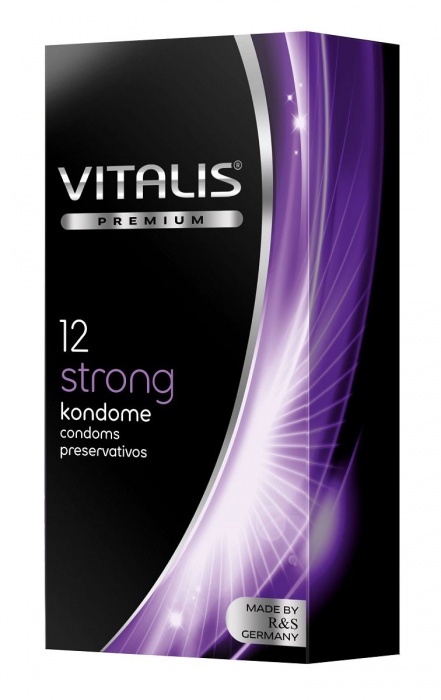 Презервативы с утолщённой стенкой VITALIS PREMIUM strong - 12 шт. - Vitalis - купить с доставкой в Балашихе