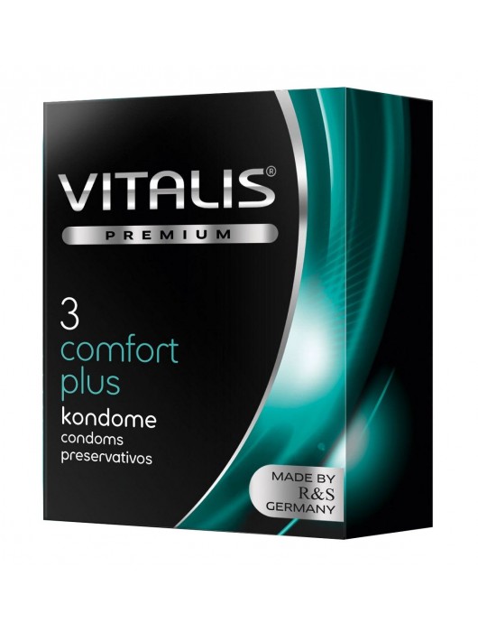 Контурные презервативы VITALIS PREMIUM comfort plus - 3 шт. - Vitalis - купить с доставкой в Балашихе