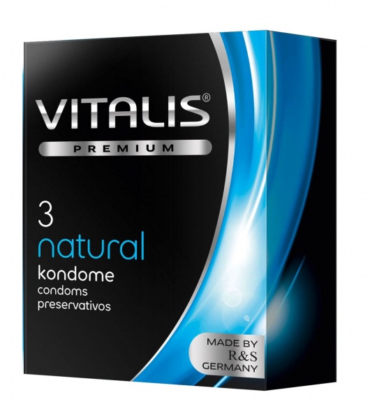 Классические презервативы VITALIS PREMIUM natural - 3 шт. - Vitalis - купить с доставкой в Балашихе
