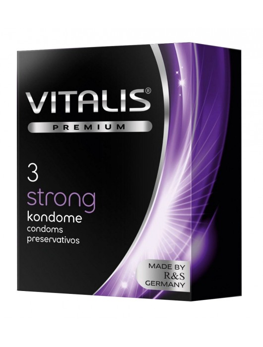 Презервативы с утолщенной стенкой VITALIS PREMIUM strong - 3 шт. - Vitalis - купить с доставкой в Балашихе