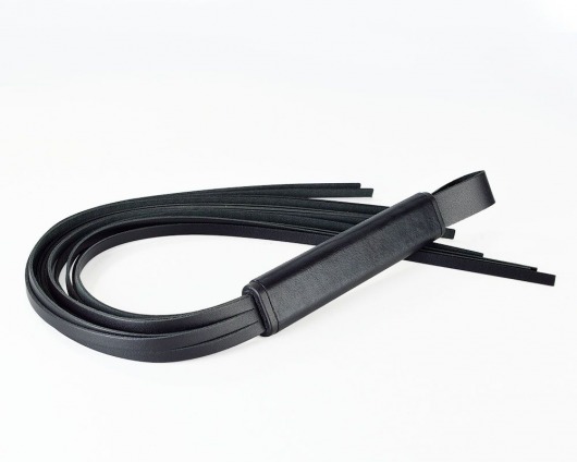 Черная кожаная плеть  Клео  - 60 см. - Sitabella - купить с доставкой в Балашихе