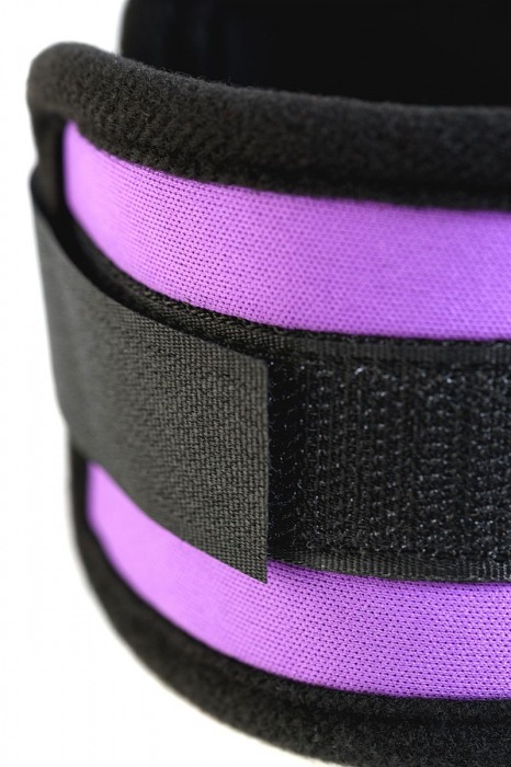 Наручники из неопрена фиолетового цвета - ToyFa - купить с доставкой в Балашихе